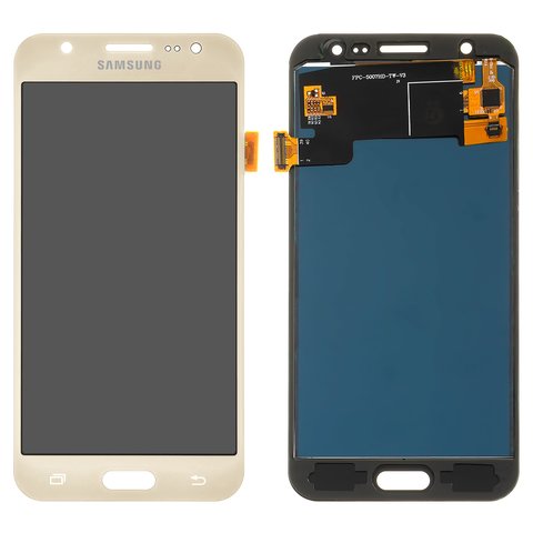 Дисплей для Samsung J500 Galaxy J5, золотистий, без регулювання яскравості, без рамки, Сopy, TFT 