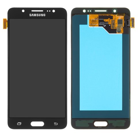 Дисплей для Samsung J510 Galaxy J5 2016 , чорний, без рамки, Оригінал переклеєне скло 