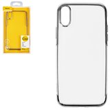 Чохол Baseus для iPhone XR, сріблястий, прозорий, силікон, #ARAPIPH61-MD0S