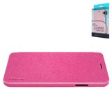 Чохол Nillkin Sparkle laser case для iPhone XS Max, рожевий, книжка, з отвором під логотип, пластик, PU шкіра, #6902048164765