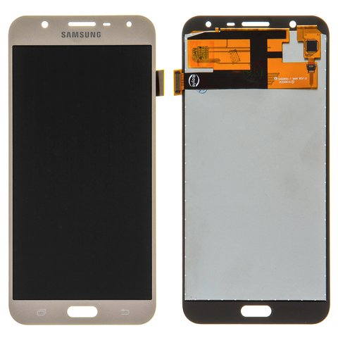 Дисплей для Samsung J701 Galaxy J7 Neo, золотистий, з регулюванням яскравості, без рамки, Сopy, TFT 