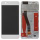 Дисплей для Huawei P10, білий, з рамкою, High Copy, VTR-L29/VTR-L09