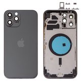 Корпус для iPhone 12 Pro Max, серый, с держателем SIM-карты, с боковыми кнопками, graphite