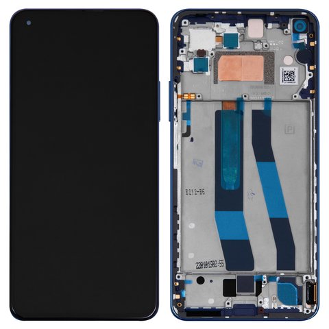 Дисплей для Xiaomi 11 Lite 5G NE, синий, с рамкой, Original PRC 