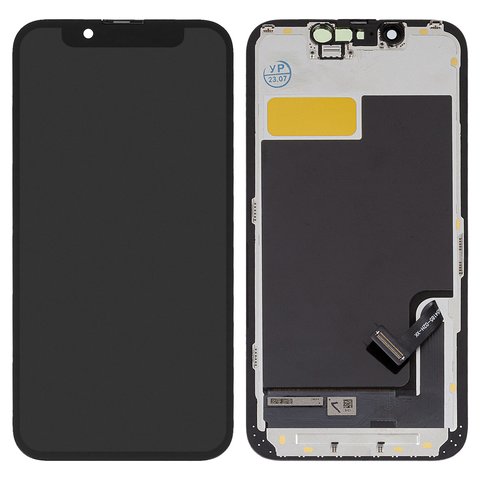 Дисплей для iPhone 13 mini, чорний, з рамкою, High Copy, OLED , OEM Hard, SL