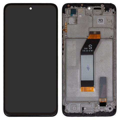Дисплей для Xiaomi Redmi 10 2022 , чорний, з рамкою, Original PRC 