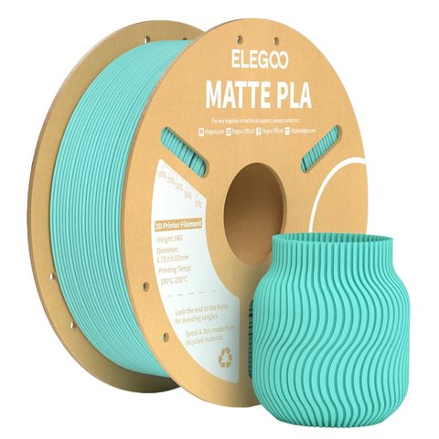 Філамент ELEGOO PLA MATTE, синьо зелений teal green , 1 кг