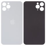 Задня панель корпуса для iPhone 11 Pro, срібляста, біла, не потрібно знімати скло камери, Original (PRC), big hole, matte silver