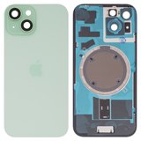 Задня панель корпуса для iPhone 15, зелена, із склом камери, High Copy