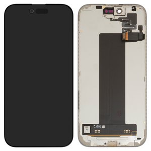 Дисплей для iPhone Air, черный, с рамкой, Оригинал переклеено стекло 