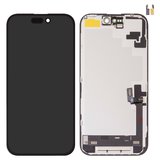 Дисплей для iPhone 16, черный, с рамкой, High Copy, без микросхемы, (AMOLED), DD-OLED soft