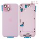 Корпус для iPhone 15, рожевий, з тримачем SIM-карти, з боковими кнопками, Original (PRC), EU version