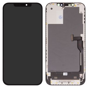 Дисплей Wextom для iPhone 12 Pro Max, черный, с рамкой, High Copy, без ошибки, OLED  soft, diagnosable