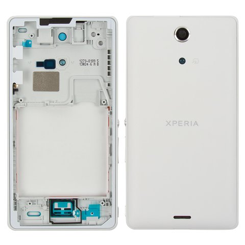 Carcasa puede usarse con Sony C5502 M36h Xperia ZR, C5503 M36i Xperia ZR, blanco