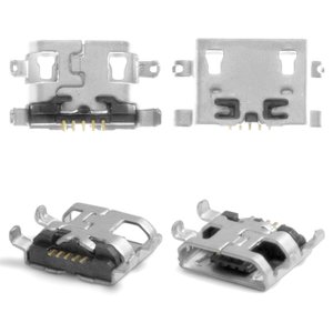 Charge Connector compatible with Xiaomi Mi 1, Mi 1S, Redmi Note 4X; Alcatel One Touch 6030 Idol, One Touch 7040 POP C7, 5 pin, micro USB type B 