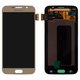 LCD compatible with Samsung G920 Galaxy S6, (golden, without frame, original (change glass) )