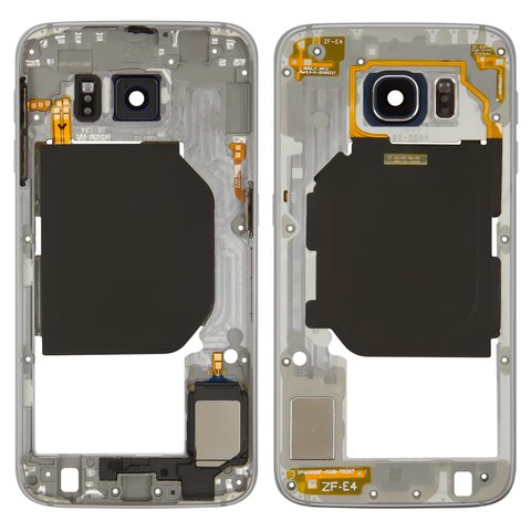 Parte media de carcasa puede usarse con Samsung G920FD Galaxy S6 Duos, negra