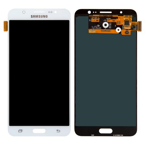 Pantalla LCD puede usarse con Samsung J710 Galaxy J7 2016 , blanco, sin marco, Original PRC , original glass