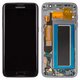 LCD compatible with Samsung G935 Galaxy S7 EDGE, (black, with frame, Original (PRC), original glass)