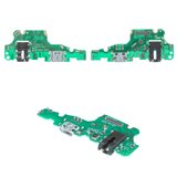 Flat Cable compatible with Huawei Mate 10 Lite, (headphone connector, charge connector, with microphone, High Copy, charging board)