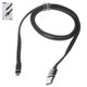 USB кабель Konfulon S77, USB тип-A, Lightning, 100 см, 3 A, черный