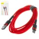 USB Cable Baseus Cafule, (USB type-A, USB type C, 200 cm, 2 A, red) #CATKLF-C09