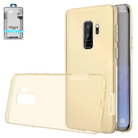 Case Nillkin Nature TPU Case compatible with Samsung G965 Galaxy S9 Plus, G965F Galaxy S9 Plus, brown, Ultra Slim, transparent, silicone  #6902048153868