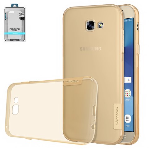 Case Nillkin Nature TPU Case compatible with Samsung A320 Galaxy A3 2017 , brown, Ultra Slim, transparent, silicone  #6902048137431