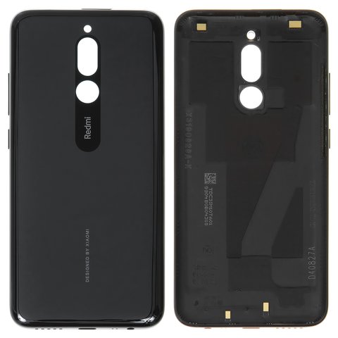 Housing Back Cover compatible with Xiaomi Redmi 8, black, with side button, M1908C3IC, MZB8255IN, M1908C3IG, M1908C3IH 