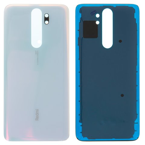Housing Back Cover compatible with Xiaomi Redmi Note 8 Pro, white, M1906G7I, M1906G7G 