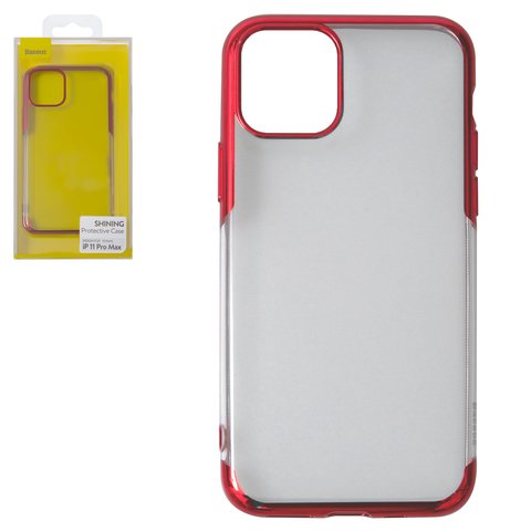 Чехол Baseus для iPhone 11 Pro Max, красный, прозрачный, силикон, #ARAPIPH65S MD09