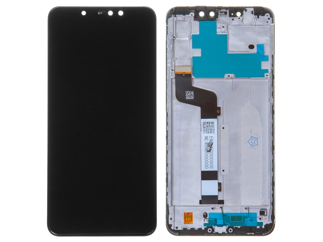 Дисплей для Xiaomi Redmi Note 6 Pro, черный, с рамкой, High Copy,  M1806E7TG, M1806E7TH, M1806E7TI - All Spares