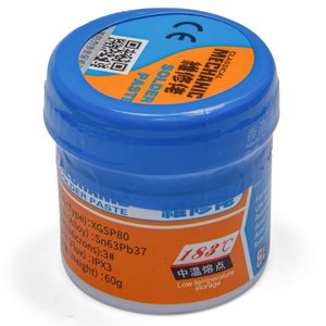 Pasta BGA Mechanic XGSP80, Sn 63%, Pb 37%, 183 °C, 60 g