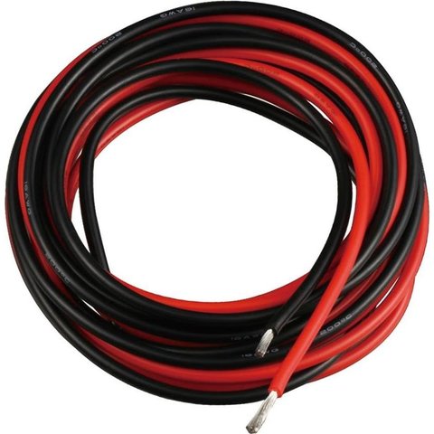 Alambre con aislamiento de silicona 16AWG, 1,27 мм², 1 m, rojo, UL3135