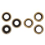 Camera Lens compatible with iPhone 12 Pro Max, (golden, with frames, set 3 pcs.)