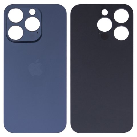 Housing Back Cover compatible with iPhone 15 Pro, dark blue, no need to remove the camera glass, HC, big hole 