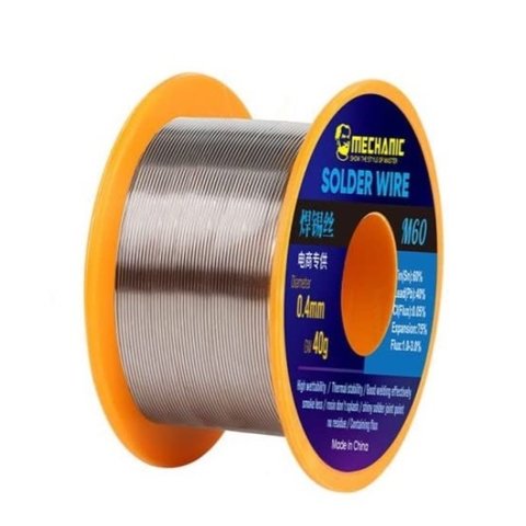 Solder Mechanic M60, Sn 60% , Pb 40%, flux 1 3%, 0,4 mm, 40 g 