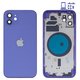 Housing compatible with iPhone 12, (purple, with SIM card holders, with side button, purple)