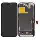Pantalla LCD puede usarse con iPhone 14 Pro, negro, con marco, HC, sin microchip, (AMOLED), GX OEM soft, 120Hz