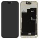 LCD compatible with iPhone 15 Pro, (black, with frame, without IC, (OLED), GX OEM hard)
