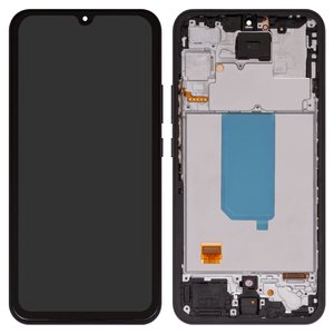 LCD compatible with Samsung A346 Galaxy A34 5G, black, with frame, High Copy, OLED  