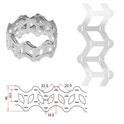 Cinta de níquel para soldar baterías 21700 2P, 0.2 mm, 22.5 mm, 1 m, acero niquelado, W tipo