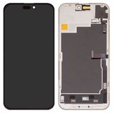 LCD Wextom compatible with iPhone 15 Pro Max, (black, with frame, HC, without error, (OLED) soft, Diagnosable, 120Hz)