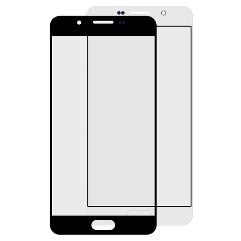 Housing Glass compatible with Samsung A7100 Galaxy A7 2016 , A710F Galaxy A7 2016 , A710FD Galaxy A7 2016 , A710M Galaxy A7 2016 , A710Y Galaxy A7 2016 , white 
