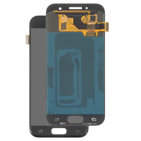 LCD compatible with Samsung A320 Galaxy A3 2017 , black, without frame, original change glass 