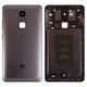 Housing Back Cover compatible with Huawei Ascend Mate 7, (black, without SIM card tray, with side button)