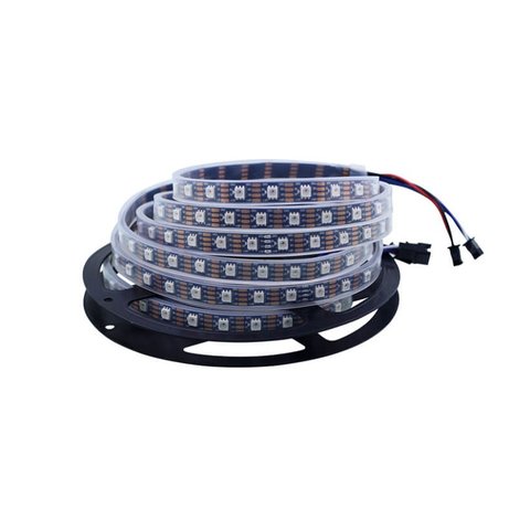 Namens nep Trouw RGB LED Strip SMD5050, WS2815 (with controls, black, IP67, 12 V, 60 LEDs/m, 5  m) - GsmServer