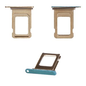 SIM Card Holder compatible with iPhone 13 Pro, golden, single SIM 