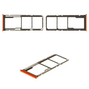 SIM Card Holder compatible with Xiaomi Redmi 9T, orange, sunrise Orange, J19S, M2010J19SG, M2010J19SY 