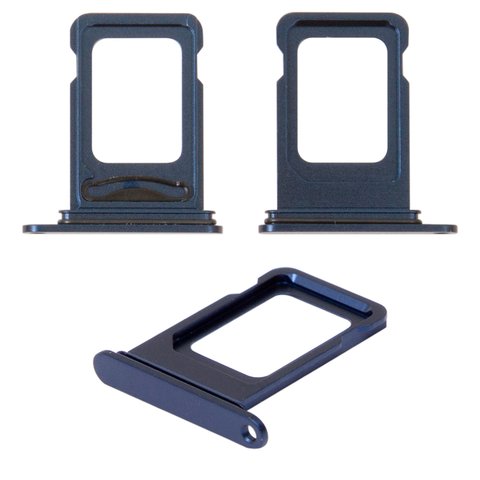 SIM Card Holder compatible with iPhone 12, dark blue, double SIM 